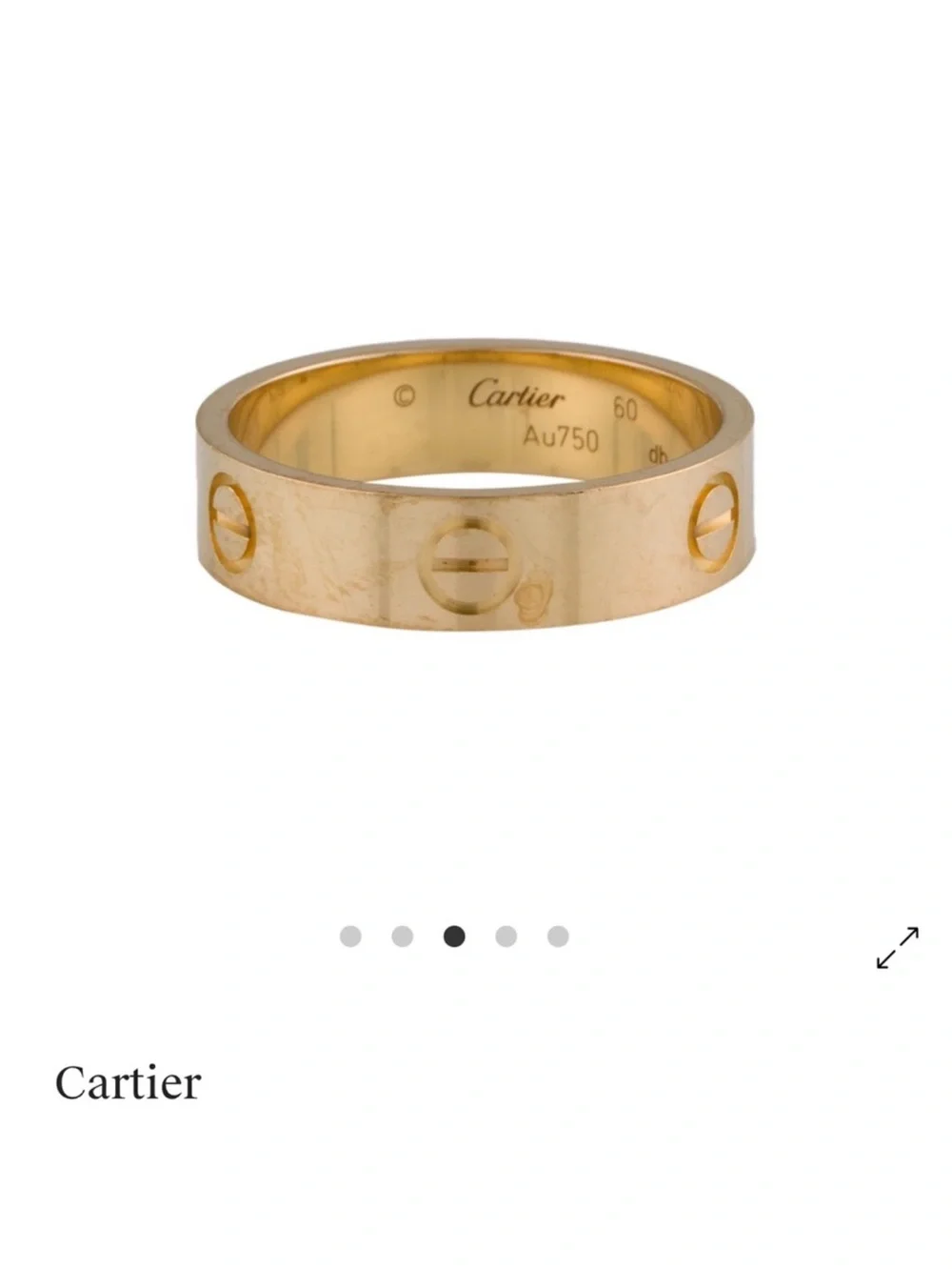 Cartier Love Ring Classic Model | 18k Yellow Gold | Size 9 (60)
